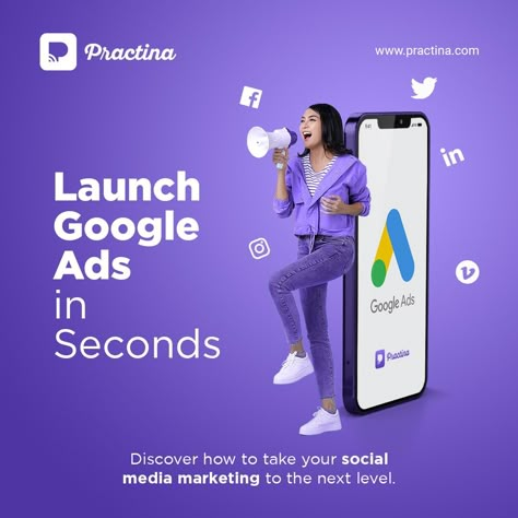 Creating Google Ads and generating leads has never been easier. Download the Practina app to unlock your superpower of launching ads in a jiffy. #Practina #socialmediaapp #socialmediamarketing App Ads, Digital Marketing Ads, Media Branding Design, Whatsapp Marketing, Marketing Ads, Media Advertising Design, Social Media Branding Design, Social Media Advertising Design, Ayat Quran