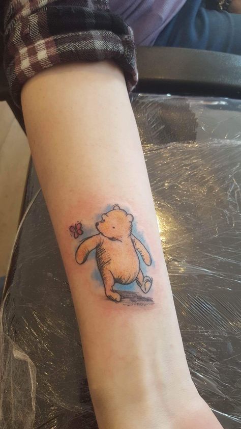 My Winnie the Pooh tattoo 13th April 2017 Quotes Winnie The Pooh, Woods Tattoo, Winnie The Pooh Tattoo, Pooh Tattoo, Sister Tats, Charm Bracelet Tattoo, Winnie The Pooh Tattoos, Grandma Recipes, Disney Sleeve Tattoos