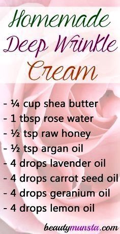 Homemade Wrinkle Cream, Homemade Lotion, Aging Cream, Deep Wrinkles, Homemade Beauty, Natural Beauty Tips, Wrinkle Cream, Skin Care Recipes, Beauty Recipe