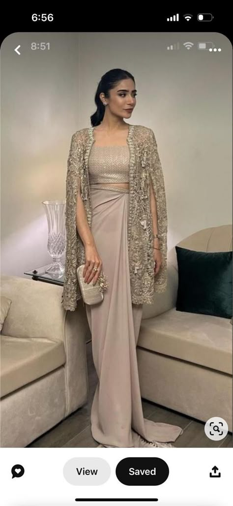 Indian Outfits With Jacket, Jumpsuit From Banarasi Saree, Blazer And Lehenga, Outfit Ideas For Engagement Party Guest, Fashion Show Outfit Ideas For Women, Wedding Guest Reception Outfit, Black Outfit For Women Party, Wedding Guest Dress Desi, Indo Western For Wedding