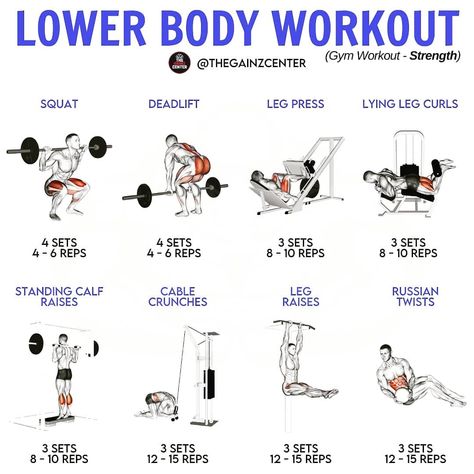 🍎 Health and Fitness 💪 on Instagram: “LOWER BODY WORKOUT 🔥 Credits @thegainzcenter Follow 👉@thefitnessmotivationspot for best Health and Nutrition Tips, Diet & Weight-loss…” Lower Body And Abs Workout Gym, Lower Body Workout Gym Men, Leg And Abs Workout Gym, Ab And Lower Body Workout, Lower Day Workout, Lower Body Routine, Leg Abs Workout, Gym Workouts Lower Bodies, Lower Body Workout Men