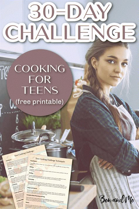 Our Teen Cooking Challenge has 30 cooking activities, divided into six technique categories with five cooking activities in each category. Includes a free printable! #homeschool #30daychallenge #cookingchallenge #kidsinthekitchen #cookingwithkids #teenchallenges Cooking Challenge Ideas, Homeschool Home Economics, Challenge For Teens, Creaming Method, Cooking Activities, Samaritan's Purse, Cooking Challenge, Challenge Ideas, Activities For Teens