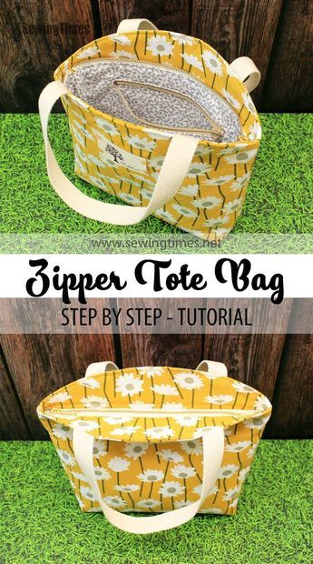 Sewing Times, Sew Tote Bag Pattern, Cork Bags, Recessed Zipper, Handbag Tutorial, Tote Bag Pattern Free, Purse Ideas, Bags Patterns, Diy Tote