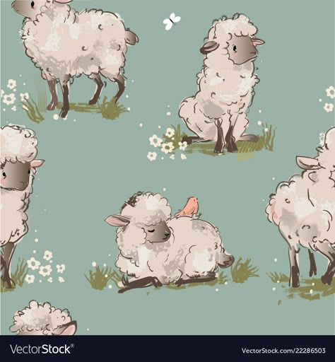 Sheep Drawing, Sheep Vector, Sheep Cartoon, Sheep Illustration, Sheep Art, Cute Sheep, Oita, Illustrator Illustration, Art Kids