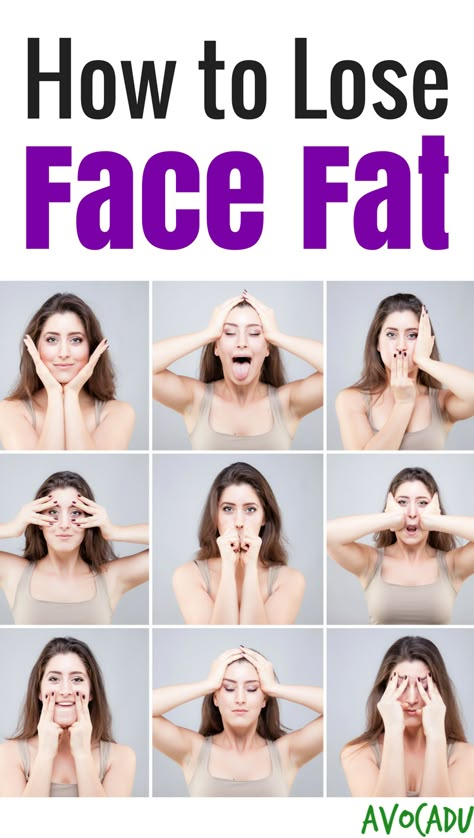 Looking to lose face fat? Science behind what causes it + how to lose weight in your face - http://avocadu.com/lose-face-fat/ Obličejové Masky, Natural Botox, Chin Exercises, Asana Yoga, Face Yoga Exercises, Face Fat, Facial Yoga, Slimmer Face, Face Exercises