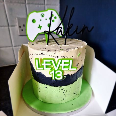 Level 10 Unlocked Birthday Cake, Gamer Dessert Table, Birthday Cakes For 11 Year Boys, Level 13 Unlocked Cake, Gaming Cupcakes, 11th Birthday Cake Boy, Boys 10th Birthday Cake, Gaming Cake Ideas, Birthday Cake For 7 Year Boy