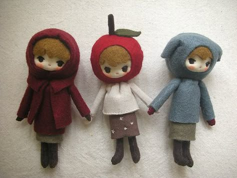 Doll Ideas, Cute Doll, Diy Dolls, Doll Plushies, Zooey Deschanel, Little Red Riding Hood, Cute Little Things, Cute Toys, Felt Dolls