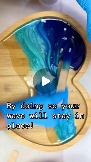 Carey Gerst LLC on Instagram: "🌊💙 Are you ready to embark on your resin art journey?   🌊 Let’s start with the first wave layer, which sets the foundation for your masterpiece! Follow these steps for a successful first wave layer. READ the captions in the video!!   💙 @eyecandypigments  Satori White Okinawa Blue Angel Blue Suiko Blue Use Code Blucherry to save 15% at checkout!   🌊 @masepoxies  Table Top Resin Use Code Blucherry to save $$ at checkout!   . . . . . . . . . . . #resinart #howto #tutorial #arttutorial #phoenix #artreels" How To Use Resin For Beginners Video, How To Do Resin Art Tutorials, Resin Waves Tutorial, Diy Resin Tray Tutorial, Resin Beach Art Tutorial, Resin Art Tutorial Videos, Resin Tutorial Videos, Resin Crafts Tutorial Videos, Resin Ideas Projects