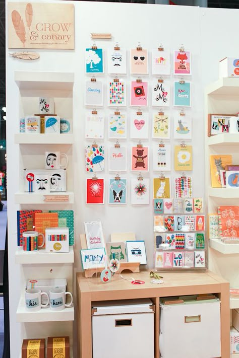 Stationery Display, National Stationery Show, Stall Display, Craft Market Display, Exhibition Ideas, Booth Inspiration, Shop Displays, Craft Fairs Booth, Craft Stalls