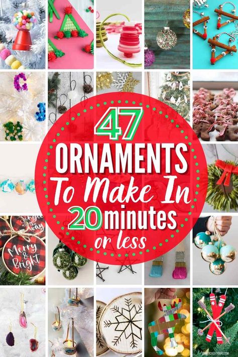 Present Ornament Diy, Make Ornaments Christmas, Diy 2023 Christmas Ornaments, Easy Homemade Ornaments Christmas, Homemade Christmas Ornaments For Adults, Christmas Decor Ideas Diy Crafts Kids, Simple Christmas Ornaments To Make, Easy Christmas Ornaments Diy, Easy Ornaments To Make