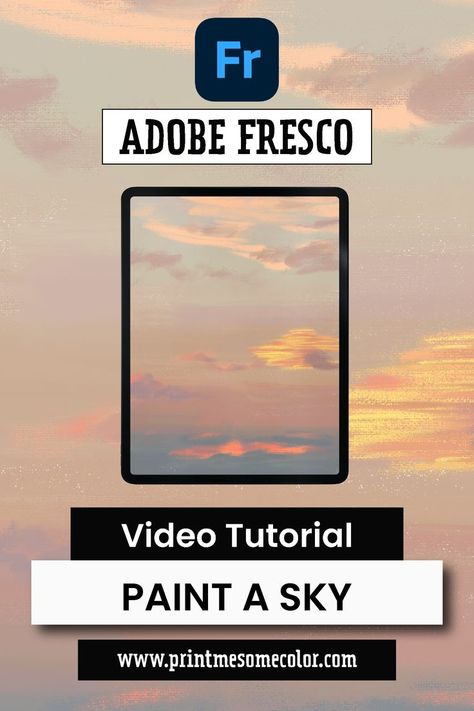 Painting Skies, Adobe Illustrator Brushes, Cloud Tutorial, Digital Art Tutorial Beginner, Best Procreate Brushes, Photoshop Brushes Free, Adobe Tutorials, Sky Art Painting, Adobe Illustrator Graphic Design