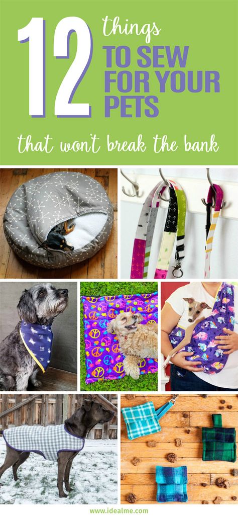 12 Things To Sew For Your Pets  Ideal Me Pet Clothes Patterns, Dog Clothes Patterns Sewing, Things To Sew, Dog Sewing Patterns, Dog Clothes Diy, Sewing Machine Projects, Trendy Sewing, Dog Clothes Patterns, Dog Projects