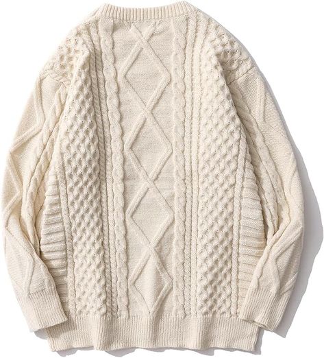 Aelfric Eden Cable Knit Sweater Women Vintage Chunky Cream Sweater Men Woven Crewneck Knitted Pullover White Gilmore Girls Fashion, Top Streetwear Brands, Aelfric Eden, Gilmore Girl, Warm Sweater, Clothing Details, Woven Pattern, Top Streetwear, Sweater Vintage