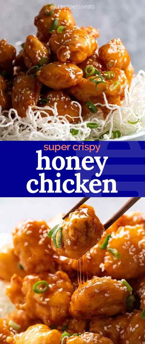 Chinese Honey Chicken, Crispy Honey Chicken, Cooking Secrets, Recipe Tin Eats, Honey Chicken Recipe, Tin Eats, Homemade Chinese Food, Asian Chicken Recipes, Homemade Chinese