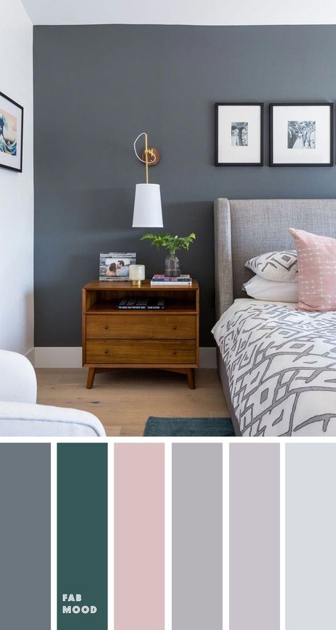 Bedroom color scheme ideas will help you to add harmonious shades to your home which give variety and feelings of calm. From beautiful wall colors... Color Shades For Bedroom, Bedroom Paintings Ideas, Grey Bed Colour Schemes, Colour Of Bedroom Walls, Grey And Colour Bedroom, Grey Wall Color Ideas, Shades Of Grey Paint Bedroom, Grey Colour Wall Paint, Couple Bedroom Paint Wall Colors