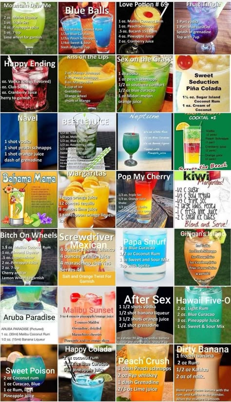 Different Kinds Of Alcohol Drinks, Good Alcoholic Mixed Drinks, Good Drinking Snacks, Drink Ideas For Party Alcoholic, Different Cocktail Recipes, Good Drink Recipes Alcohol, Drinks You Cant Taste Alcohol, Colorful Alcoholic Drinks Recipes, Alcoholic Drinks For Men