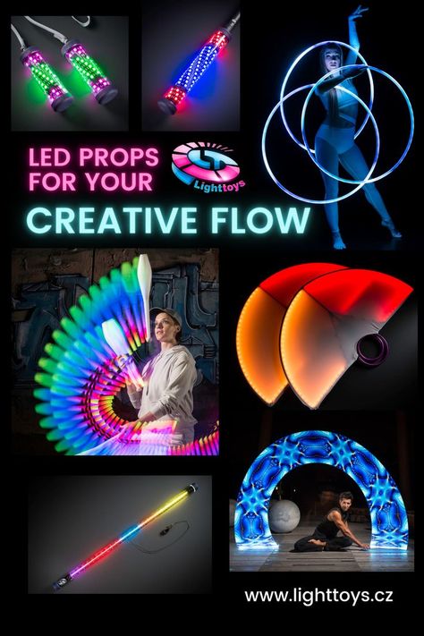 Doesn't matter if you like LED poi, staffs, hulahoops, buugeng, juggling clubs, fans, visual poi or something else - we got your back 🤗 Start creating mesmerizing shows with our props and our software LtComposer ✨ Our technology enables your to pair all the props together, create different programs in a complete show and control them with a remote 😎 Have a look on our website to see what we're talking about! #pyroterra #pyroterralighttoys #lighttoys #ledpoi #ledprops #ledhoops #visualpoi Easter Event Ideas, Stella Beer, Artists Home, Led Costume, Dance Props, Dance Program, Rave Fits, Flow Art, Dance Costume Ideas