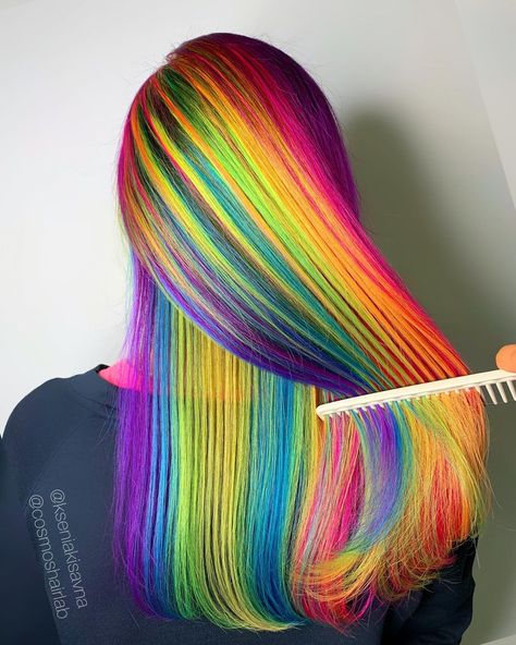 Hair Dye Techniques, Mullet Fade, Wild Hair Color, Hair Inspired, Rave Hair, Rainbow Hair Color, Creative Hair Color, Neon Hair, Dyed Hair Inspiration