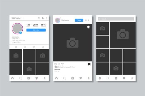 Insta Profile Template, Instagram Account Template, Instagram Page Template, Blank Instagram Template, Instagram Profile Design, Carrousel Instagram, Instagram Profile Template, Ticket Design Template, Persona 2