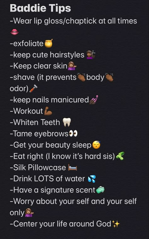 Tips On Being A Baddie, How To Be A Baddie Checklist, Becoming A Baddie Tips, Baddie Goals Motivation, School Baddie Aesthetic, How To Be A Baddie Tips, Baddie Tips Self Care, Baddie Tips School, How To Become A Baddie Tips