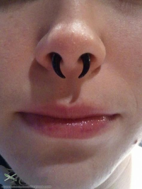 Stretched septum Emo Septum Piercing, Gauged Septum Piercing, Small Stretched Septum, 8 Gauge Septum, Stretched Septum Aesthetic, Stretched Septum Jewelry, Septum Piercing Stretched, Stretched Septum 10g, Cool Septum Piercing