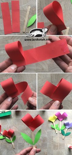 krokotak |  HEART FLOWER CRAFT Heart Flower Craft, Valentines Bricolage, February Crafts, Toddler Arts And Crafts, Seni Dan Kraf, Preschool Valentines, Valentine Crafts For Kids, Flower Craft, Kindergarten Crafts