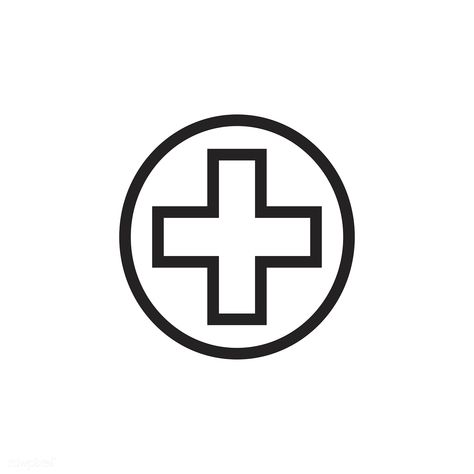 Hospital icon vector | free image by rawpixel.com Medical Sign Logo, Symbols Of Health, Hospital Icon Black, Hospital Symbol, Health Binder, Nurse Icon, Red Cross Symbol, Medicine Icon, Doctor Icon