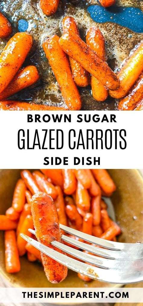 Carrots Glazed, Brown Sugar Carrots, Carrot Recipes Side Dishes, Glazed Baby Carrots, Brown Sugar Glazed Carrots, Sugar Carrots, Carrots Side Dish, Glazed Carrots Recipe, Easy Vegetable Recipes