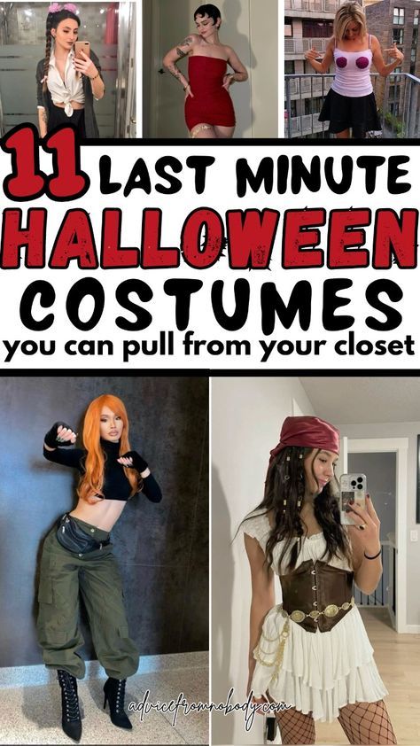 Simple Work Halloween Costumes, Last Minute Hot Halloween Costumes Ideas, Simple Hot Halloween Costumes, Last Minute Halloween Costumes Ideas For Women, Diy Halloween Costumes Last Minute, Last Minute Costume Ideas For Women, Funny Hot Halloween Costumes, Simple Halloween Costumes For Work, Costume Ideas Women Diy