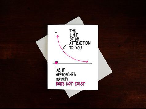 Nerdy Calculus Card, Funny Anniversary, Romantic Card, Adult Calc Card, Math Card, Geeky, Nerdy Card, Limit, Derivative, Mean Girls Card Funny Anniversary, Anniversary Ideas, Calculus, Card Card, Mean Girls, Valentines Cards, Season 1, Holiday Season, Cards Against Humanity