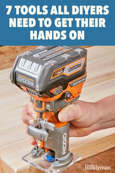 7 Tools All DIYers Need to Get Their Hands On Best Tools For Diy, Cool Tools For Men, Must Have Woodworking Tools, House Repair, Handyman Projects, Wood Working Tools, Woodworking Tools Workshop, Essential Woodworking Tools, Tool Tips