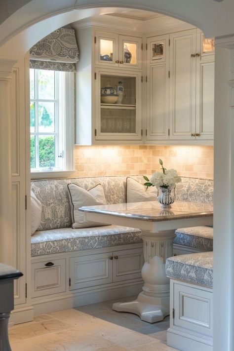 Breakfast Nook With Storage, Breakfast Nook Ideas, Kitchen Breakfast Nooks, Kitchen Banquette, Cozy Breakfast Nook, Office Nook, Seating Ideas, Nook Ideas, Simple Meals