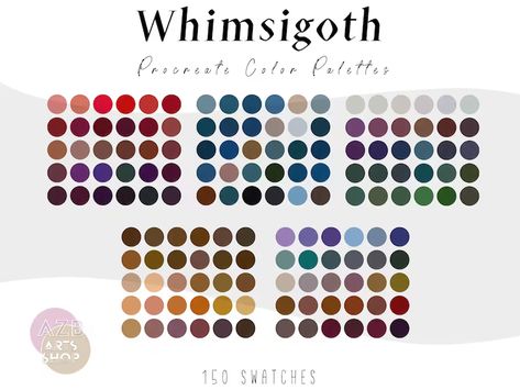 Whimsigoth Procreate Color Palette Bundle Color Palette for - Etsy France Whimsigoth Color Palette, Color Palette For Procreate, Whimsigoth Aesthetic, Lofi Girl, Lofi Beats, Procreate Palette, Lofi Chill, Procreate Color Palette, Drawing Programs