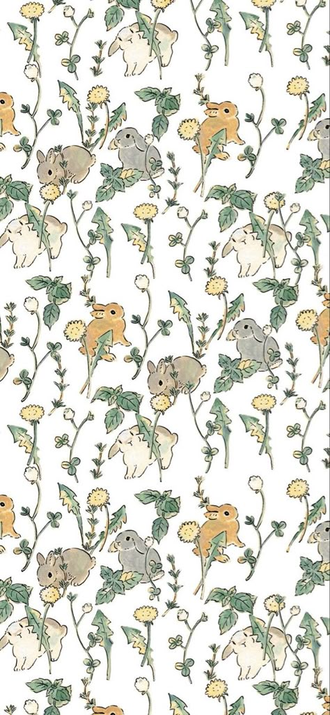 Schinako Moriyama, Easter Wallpaper, Bunny Wallpaper, Trippy Wallpaper, Spring Wallpaper, Phone Wallpaper Patterns, Wallpaper Patterns, Lock Screens, Dessin Adorable