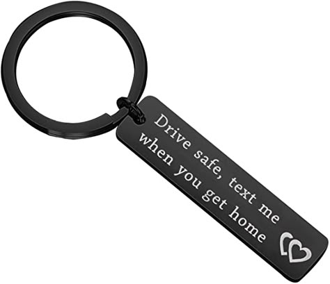 Bf Keychain Gift Ideas, Car Accessories For Boyfriend, Keychains For Him, Drive Safe Quotes, New Boyfriend Gifts, Small Gifts For Boyfriend, Bf Gift Ideas, Drive Safe Keychain, Surprise Birthday Decorations