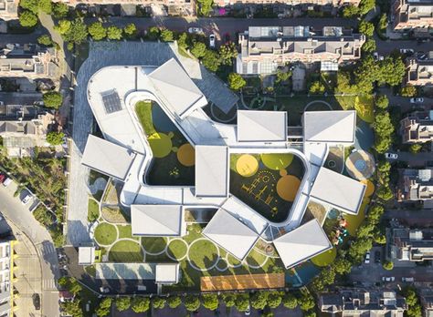 kindergarten complex in shanghai by office mass is shaped like the infinity symbol | Netfloor USA Kids Restaurants, Painted Staircases, Kindergarten Projects, Kindergarten Design, Concept Diagram, Construction Drawings, Architecture Design Concept, Education Architecture, Infinity Symbol