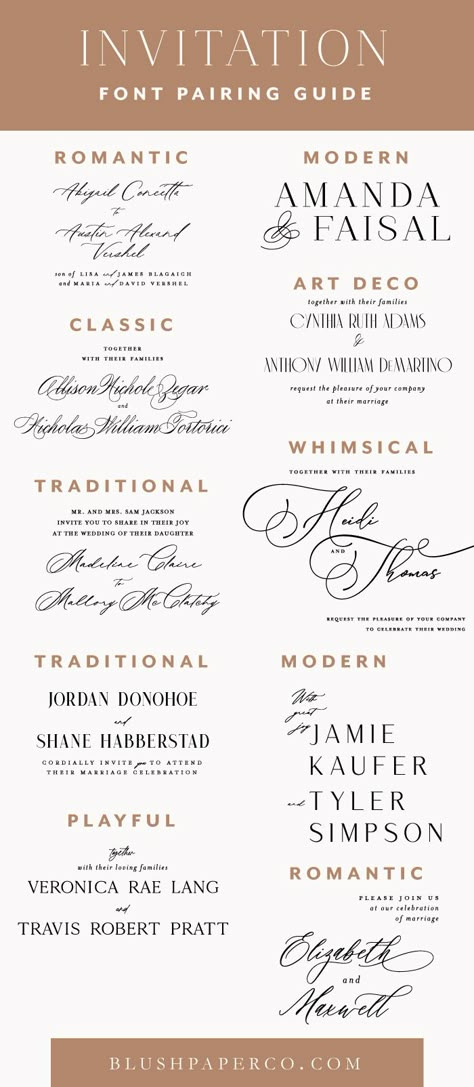 Cricut Wedding Sign Fonts, Font Pairing Wedding Invitation, Wedding Invitation Calligraphy Handwriting, Invitation Font Combinations, Free Canva Font Pairings Wedding, Wedding Font Combinations Free, Wedding Invite Font Pairings, Font Invitation Wedding, Canva Font Wedding Invitation