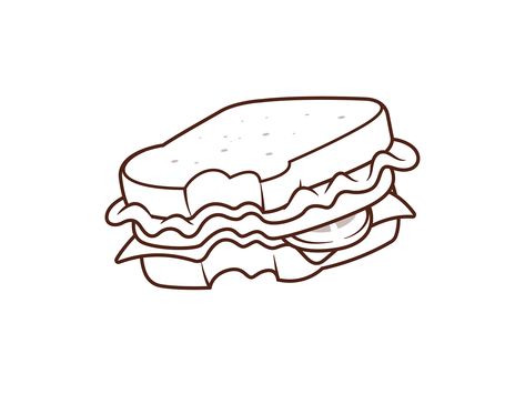 Sandwich Sketch, Sandwich Tattoo, Sandwich Illustration, Sandwich Drawing, Bakery Branding Design, Bakery Branding, Mini Sandwiches, First Day Of School Activities, Designer Logo