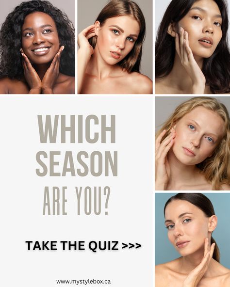 Free Color Season Quiz : Uncover Your Ideal Palette! How To Know Your Color Season, What Colour Are You Quiz, Skin Tone Quiz, Color Palette Quiz, Soft Spring Color Palette, Color Analysis Quiz, Color Analysis Test, Color Palette Fashion, Winter Skin Tone