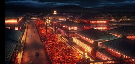 #anime #demon slayer #kimetsu no yaiba #anime Background Demon Slayer Scenery, Demon Slayer Shifting, Kny Background, Red District, Life Background, Entertainment District Arc, Animation Process, Anime Places, Background Anime