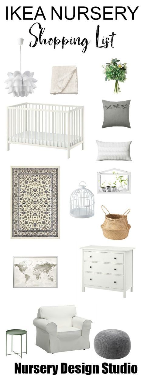 Neutral ikea nursery | This gorgeous gender neutral IKEA nursery is soaked in a creamy white color palette and layered with lots of texture Gray Baby Nursery, Scandinavian Baby Room, Nursery Ikea, Baby Room Boy, Bedroom Ikea, Scandinavian Baby, Ikea Rug, Ikea Nursery, Baby Room Neutral