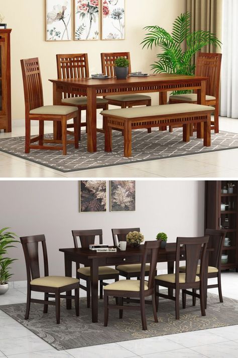 Dining Table Six Seater, Dining Table Design Traditional, Dinning Set Design, Daing Table Design Modern, 6seater Dining Table Design, Wooden Daing Table Design, 8 Seater Square Dining Table Modern, Dinning Sets Wooden, Dinning Area Design Ideas