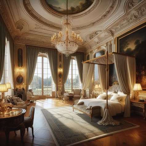 Royal Room Bedrooms Prince, Palace Bedroom Royal Dark, Victorian Palace Interior, Royal Suite Room Hotel, Baroque Bedroom Aesthetic, Victorian Mansion Interior Bedrooms, Regency Era Bedroom, Victorian Era Bedroom, 1800s Bedroom