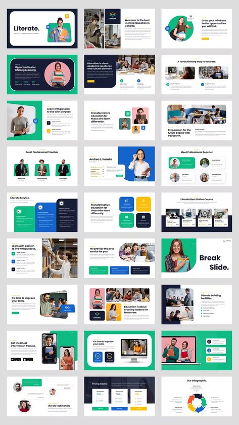 E Learning Templates Design, Powerpoint Design Education, Elearning Templates Design, Education Powerpoint Templates, Creative Slide Design, Education Presentation Design, Template Presentation Design Layout, E Learning Design Ideas, Slide Presentation Design Templates