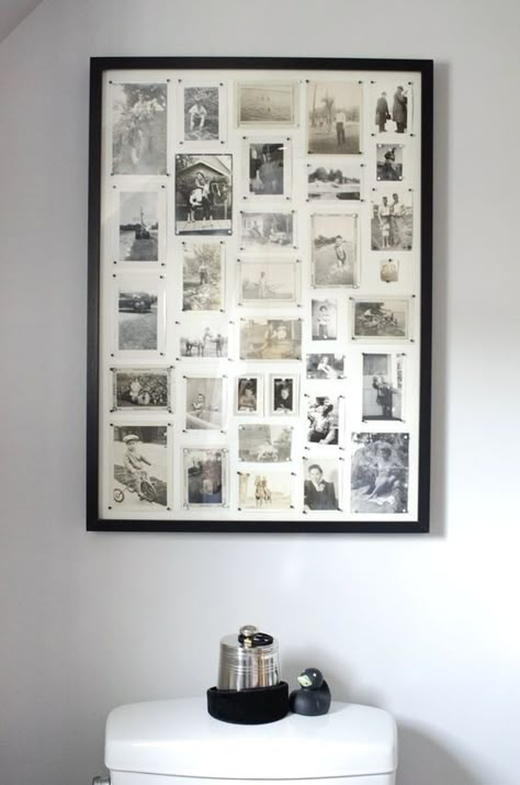 Amazingly creative ideas for how to display old family photos. Finally, a reason to dig them out of that box! Wedding Collage, Display Family Photos, Old Family Photos, Anniversary Ideas, Décor Boho, New Wall, My New Room, Fixer Upper, Photo Displays