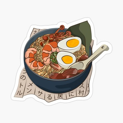 Ramen Aesthetic Art, Japan Aesthetic Stickers, Cute Japanese Stickers Printable, Japan Stickers Aesthetic, Japanese Stickers Aesthetic, Japan Stickers Printable, Stickers Food Cute, Korean Aesthetic Stickers, Japanese Stickers Printable