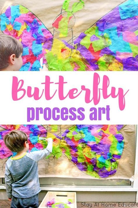 Engage Your Preschooler’s Creativity with Butterfly Collage Art for Kids | process art ideas | bugs and butterfly theme #kidsactivities #preschool #spring Butterfly Collage Art, Collage Art For Kids, Process Art Ideas, Collage Art Ideas, Summer Insects, Spring Crafts Preschool, Bug Activities, Butterfly Collage, Insects Preschool