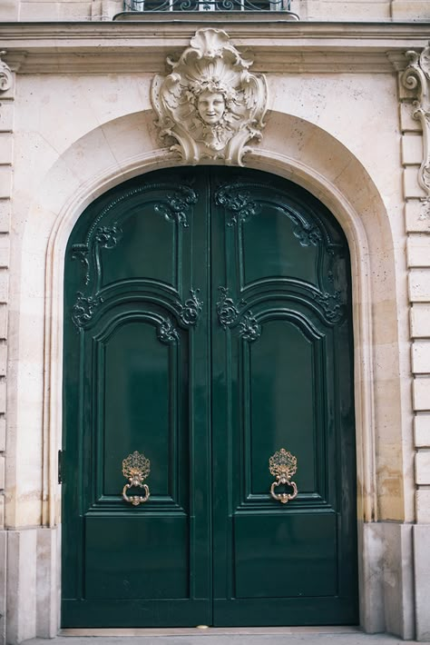 Green Front Door, Green Front Doors, Rambling Rose, When One Door Closes, Gorgeous Doors, Porte Cochere, Dark Green Aesthetic, By Any Means Necessary, Cool Doors