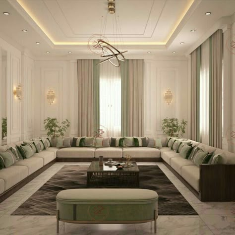 Arabic Living Room, Luxury Ceiling Design, Elegant Living Room Decor, Latest Living Room Designs, Elegant Living Room Design, Ceiling Design Living Room, Hall Interior Design, Living Room Design Inspiration, Living Room Sofa Design