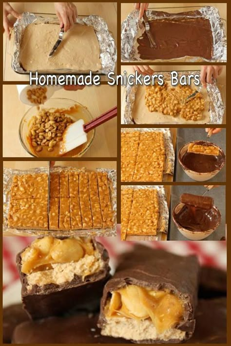 Snickers Bars Recipe, Homemade Snickers Bars, Snickers Recipe, Homemade Candy Bars, Snickers Candy Bar, Snickers Candy, Homemade Snickers, Snickers Bar, Homemade Candy